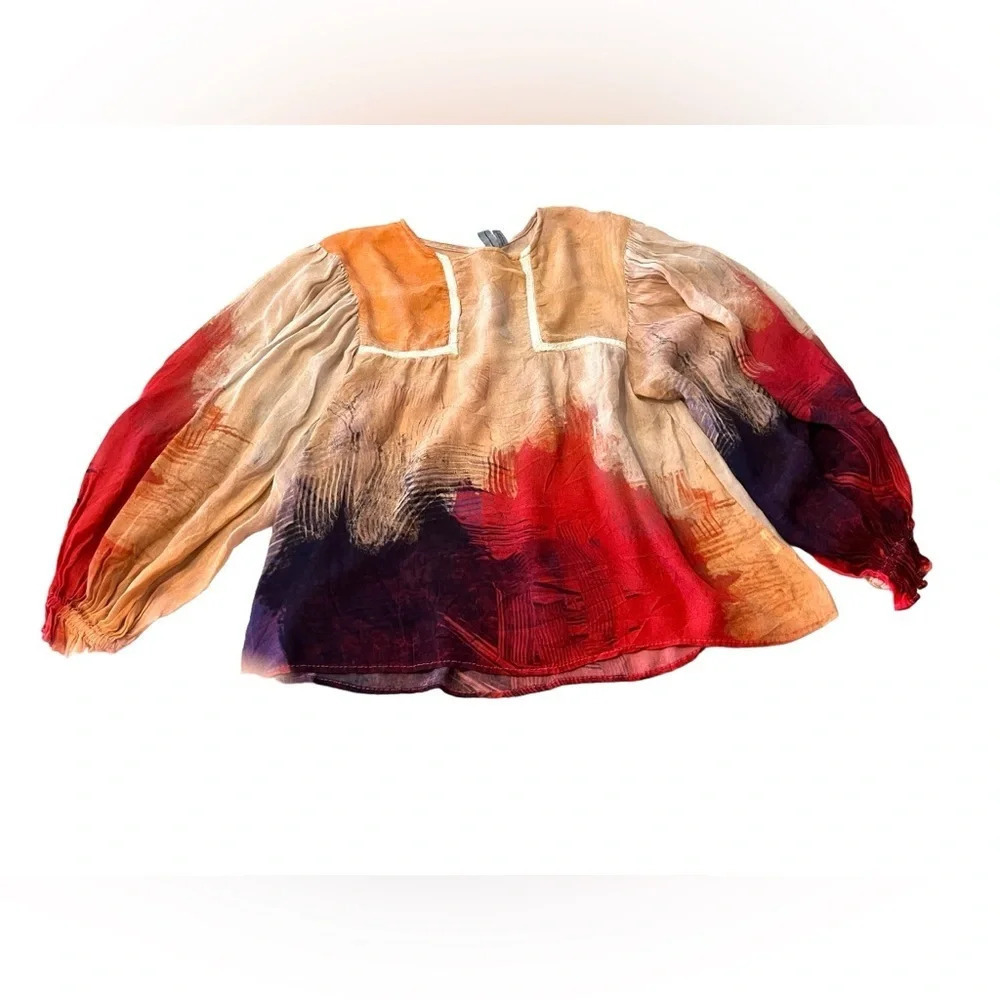 Anthropologie Bl^nk London Shira Peasant Blouse